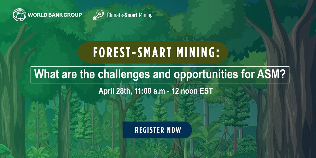 levinsources's tweet photo. The #ForestSmartMining event is live! Join @LLouopou, @ruby_weinberg, @estellelevin, @TheGEF, @planetGOLD_org& many more on April 28th, 2022.
🎫 REGISTER NOW: https://t.co/QlqgFKEoDX https://t.co/1HEMri4gla