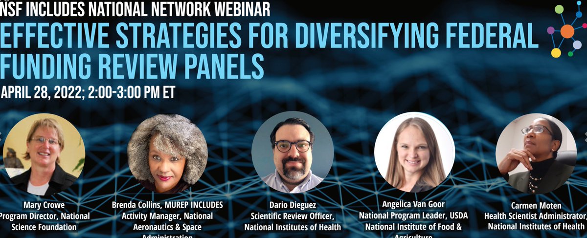 Are you interested in diversifying funding opportunities at federal agencies? Register today for <a href="/NSFINCLUDESHub/">NSF INCLUDES Hub</a>'s webinar TODAY to learn about opportunities at <a href="/USDA/">Dept. of Agriculture</a> <a href="/NSF/">U.S. National Science Foundation</a> <a href="/NASA/">NASA</a> <a href="/NIH/">NIH</a>: bit.ly/3rdNgJs