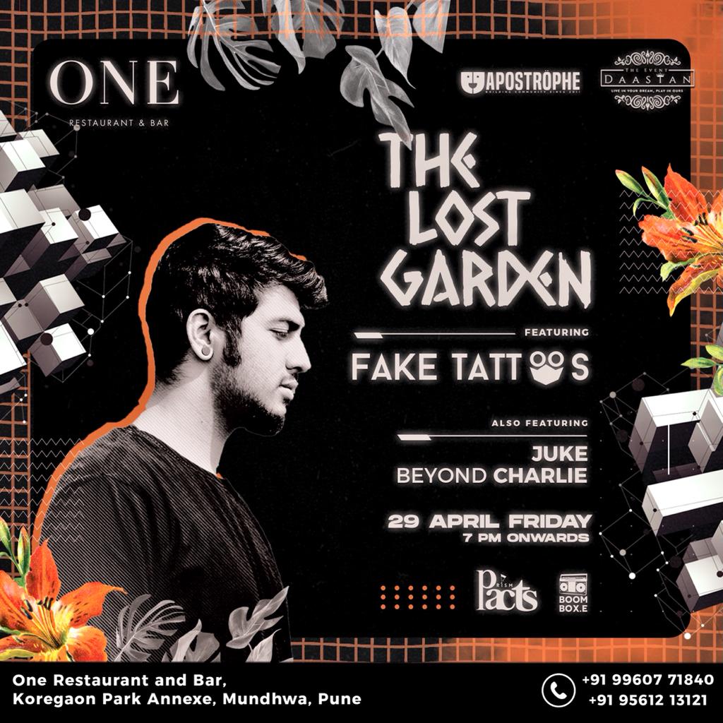 Techno lovers of #Pune... We're back with #TheLostGarden...
See ya, Friday, 29th April, 7pm onwards!

#techno #onerestaurantandbar #mundhwa #koregaonpark #pune #party #dj #music #clubbing #nightlife