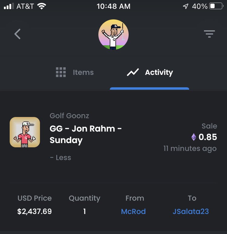 TheGolfGoonz's tweet photo. NEW ALL TIME HIGH SALE on our new smart contract!!🔥 Shout out @JakeSalata &amp; @83McRod 🤙

Come join our discord for more info about @TheGolfGoonz 

Links in bio. 

Goonz Baby Goonz Baby 🔥

 #golf #NFTCommunity #NFTs #PolygonNFT #NFTdrop #nft #NFTCollection #OpenSeaNFT https://t.co/vmTX4gAwSZ