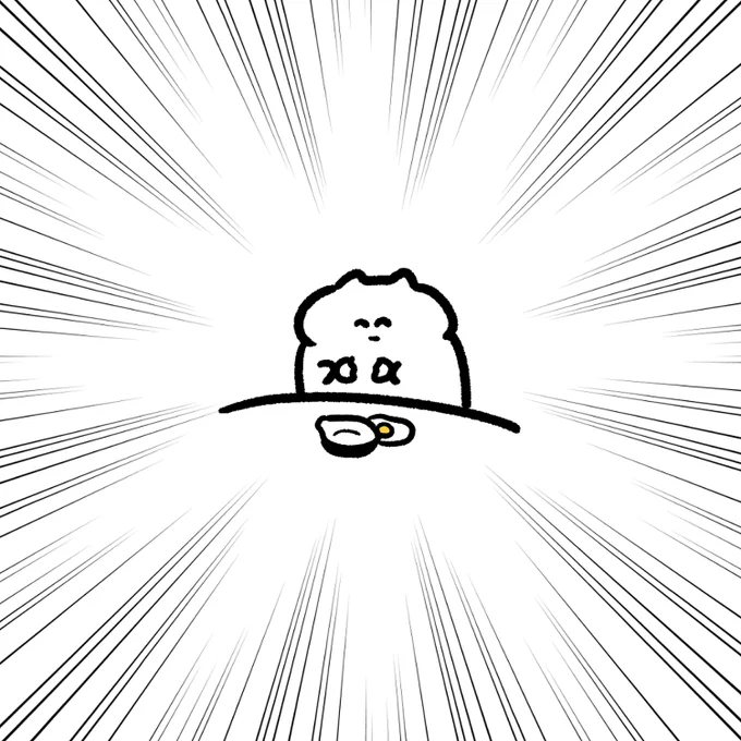 卵をこぼす様子 
