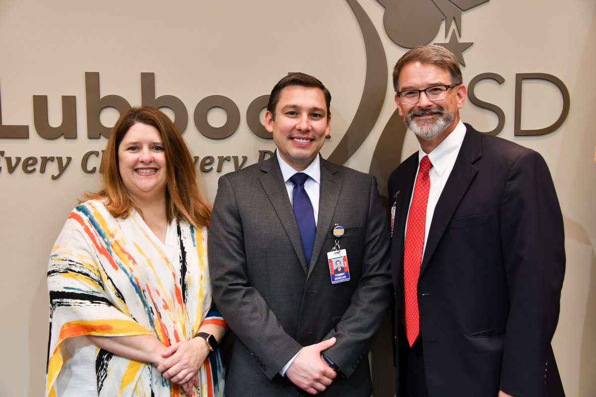 LubbockISD's tweet photo. Congrats to this trio on their new positions within Lubbock ISD!🍎 Kim Callison was named the Asst. Superintendent for Curriculum and Instruction, Tommy Duncan has been named the new principal at @IronsCougars, and Chris Huber will be taking over as the @CHSMustangsLBB principal. https://t.co/bqFu4Zp7si
