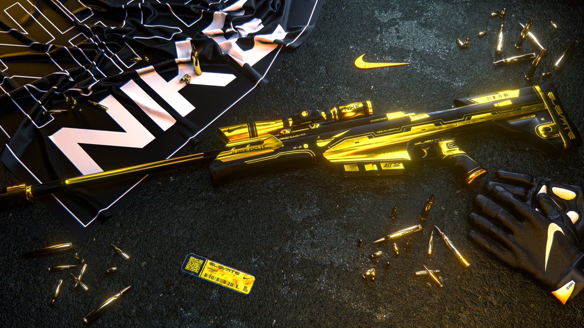 peiksprod's tweet photo. NIKE ELEVATE🟡⚫️

Discover the ELEVATE skin for the Operator model on @PlayVALORANT.

#NIKEESPORTSHOP 

More shots + Sketchfab in reply⤵️ https://t.co/VhiM4A2Hm3