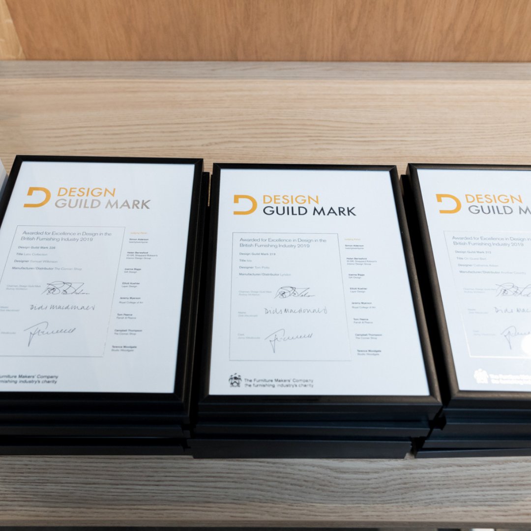 We would like to give a massive congratulations to everyone that has been awarded the prestigious award this year! The Design Guild Mark is awarded annually by The Furniture Makers’ Company.

Keep an eye out on our website for the full press release in the next couple of weeks.