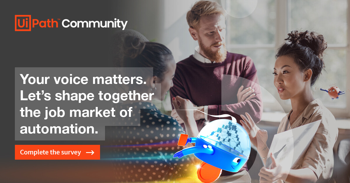 IntelligentRPA's tweet photo. The State of the RPA Developer Survey is live!
https://t.co/4pkBsddMnD

It’s a global survey (open to ALL RPA devs—not just those using @UiPath), designed to capture what life is like today for RPA developers. 
All responses are anonymized and will be used for research purposes. https://t.co/V3h9WNg9f5