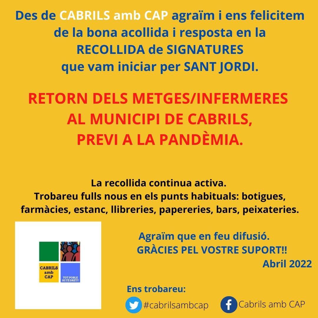 Cabrils amb CAP tweet media