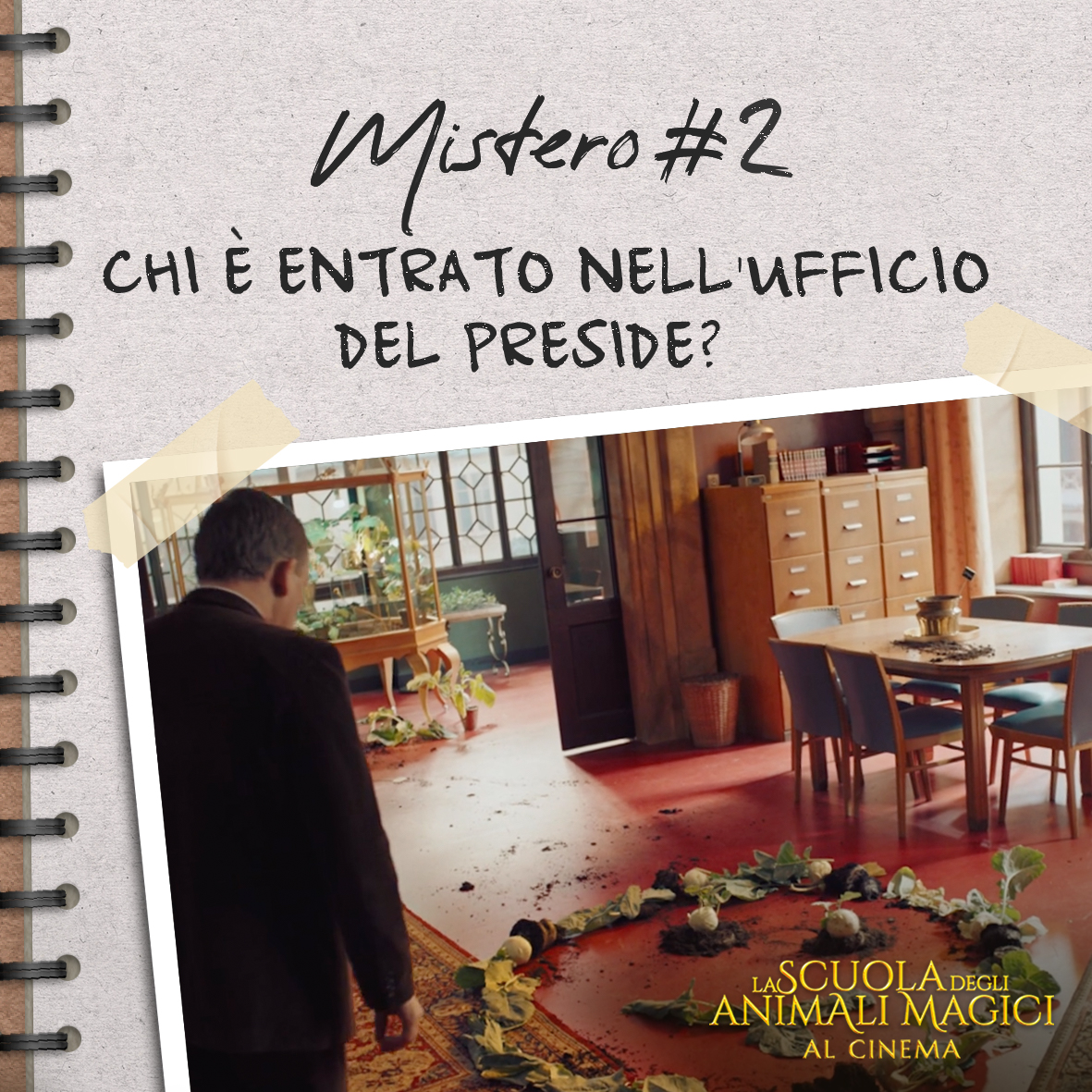 Lo stesso simbolo è comparso al posto dell'orologio e nell'ufficio del Preside... chi sarà stato? Aiuta Ida e Jo ad indagare: corri al cinema per vedere #LaScuolaDegliAnimaliMagici