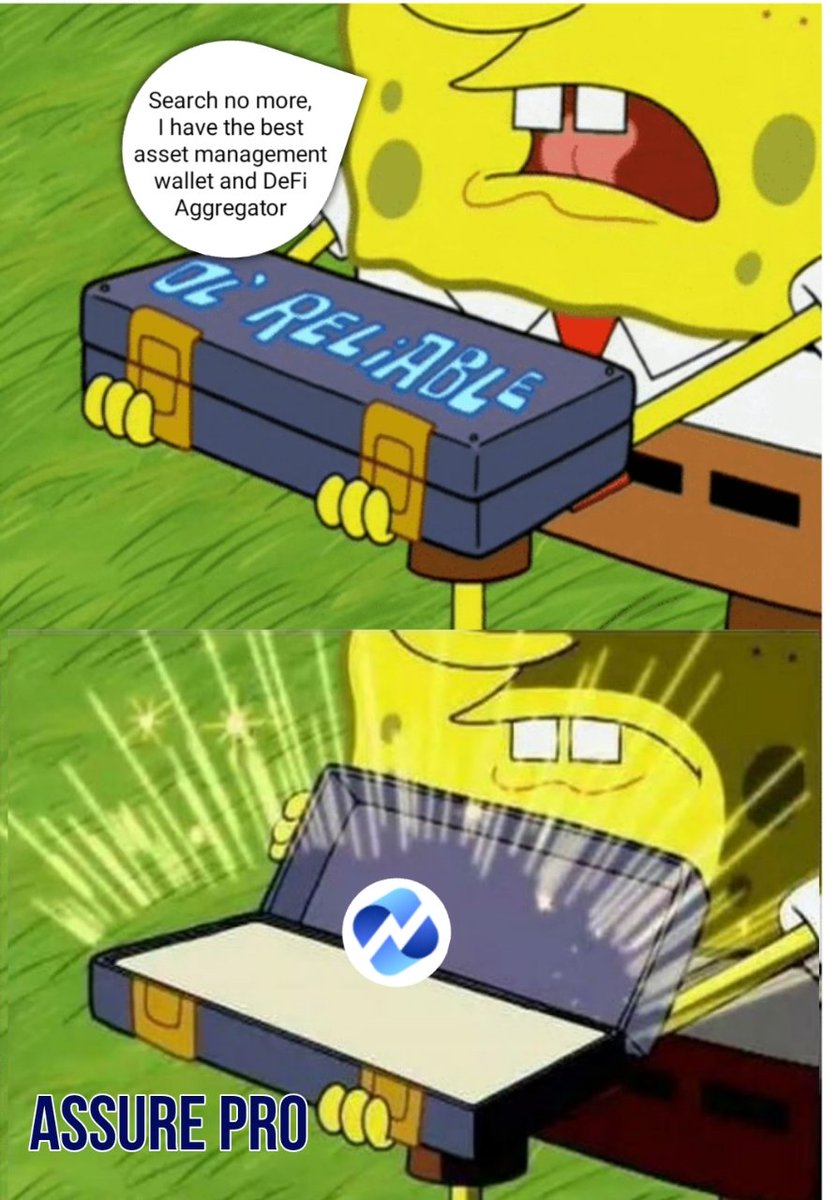 Exploits_99's tweet image. There&apos;s no need to have multiple wallets for assets on different chains. @Assure_pro is the no 1. Asset management wallet
#Assure #DefiAggregator