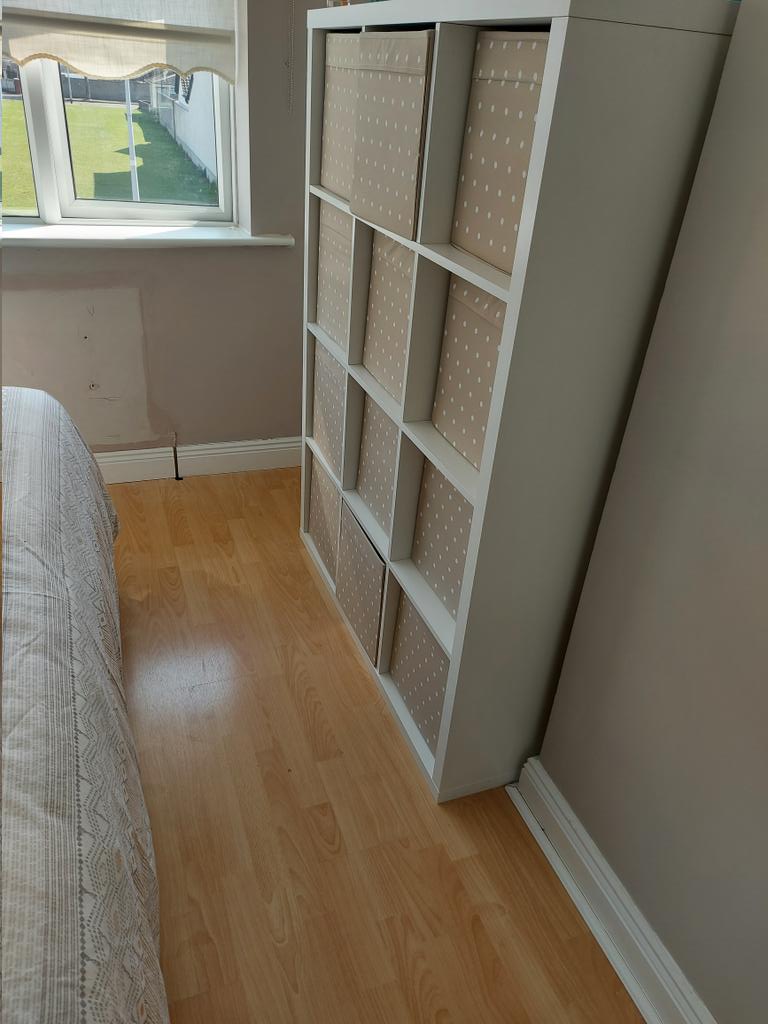 Vertical radiator fitted in a bedroom. We fitted and put back the laminate flooring. #verticalrad #heat #dublin #gasboilersdublin