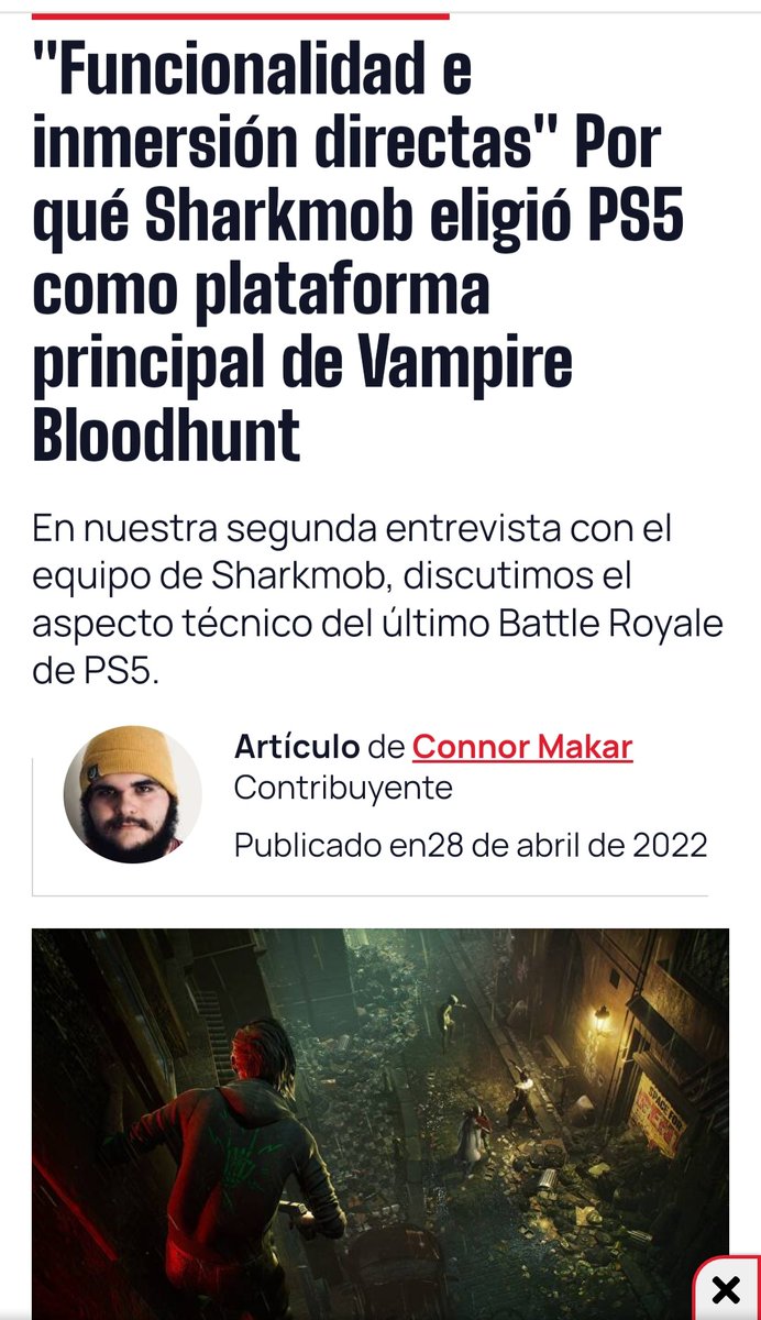 martintallolaga's tweet photo. El director técnico de "Vampire Bloodhunt" (Sharkmob) deja meridianamente claro en una entrevista con la veterana WEB #VG247, por qué eligió PS5 y no otras consolas, para la publicación de su juego (Por su mejor tecnología, por ser la más vendida, etc..)https://t.co/Rsdb7aAV5u https://t.co/YZ5yR5gB4W