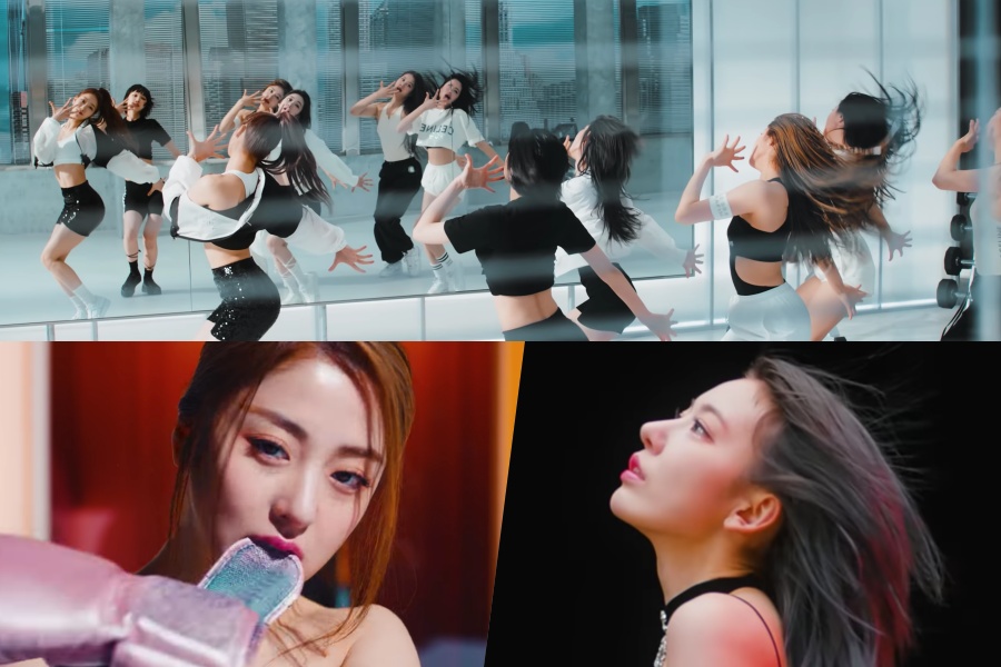 soompi's tweet photo. WATCH: HYBE's New Girl Group #LE_SSERAFIM Drops 1st Look At "FEARLESS" With Bold MV Teaser
https://t.co/I541eqLCny https://t.co/dlTdioYaOO