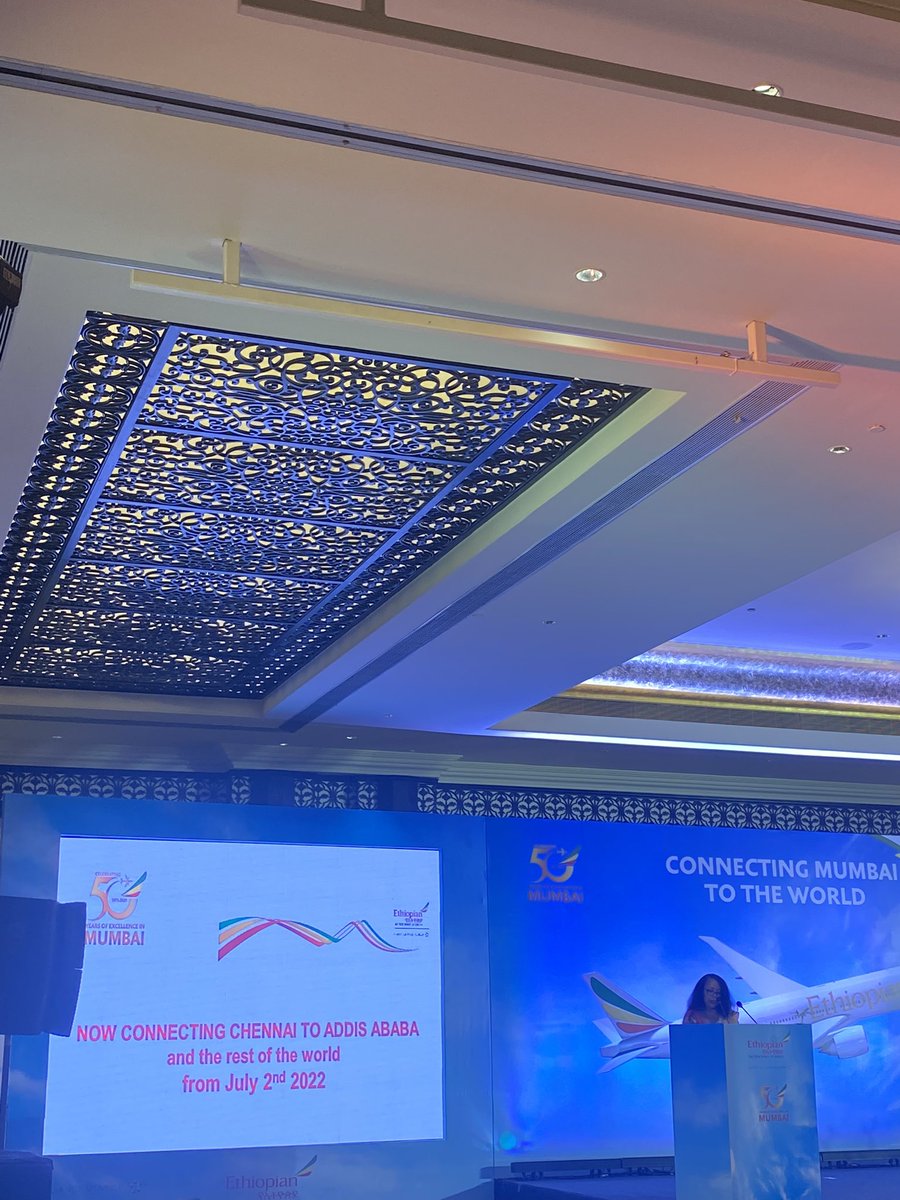Celebrating 50 years of <a href="/flyethiopian/">Ethiopian Airlines</a> in India!😍✈️ 

One of my favourite airlines celebrates 50 years of commercial flight operation inauguration to Mumbai! So so happy to be a part of this today! 

 #flyethiopian #50yearsofexcellence #ethiopian #ethiopianairlines