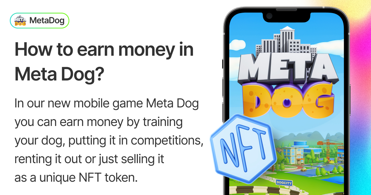 CoinDogs's tweet photo. In our new mobile #game Meta Dog you can earn money by training your dog, putting it in competitions, renting it out or just selling it as a unique #NFT token.
#mobilegame #nftgame https://t.co/NoBdPB4zqi