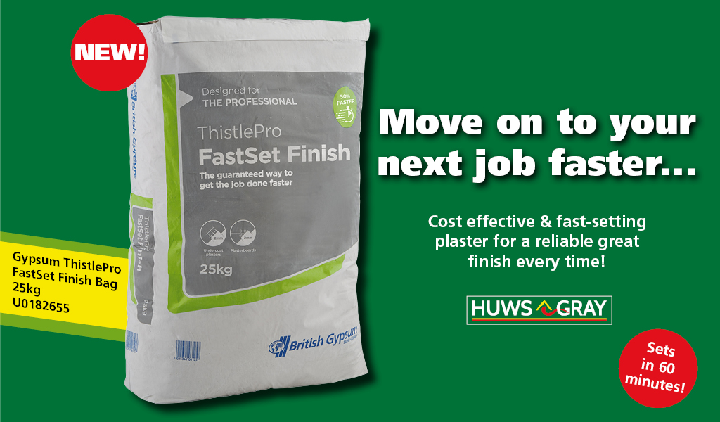 RIDGEONS's tweet photo. Introducing the new time saving plaster - ThistlePro FastSet Finish.

The all-in-one bag solution delivers the same high-quality finish, but in just 60 minutes. So you can get more done in a day, with no compromise on standards. Ask in branch for details. https://t.co/5B8yrKn4g1 https://t.co/TaBMVyrN8x