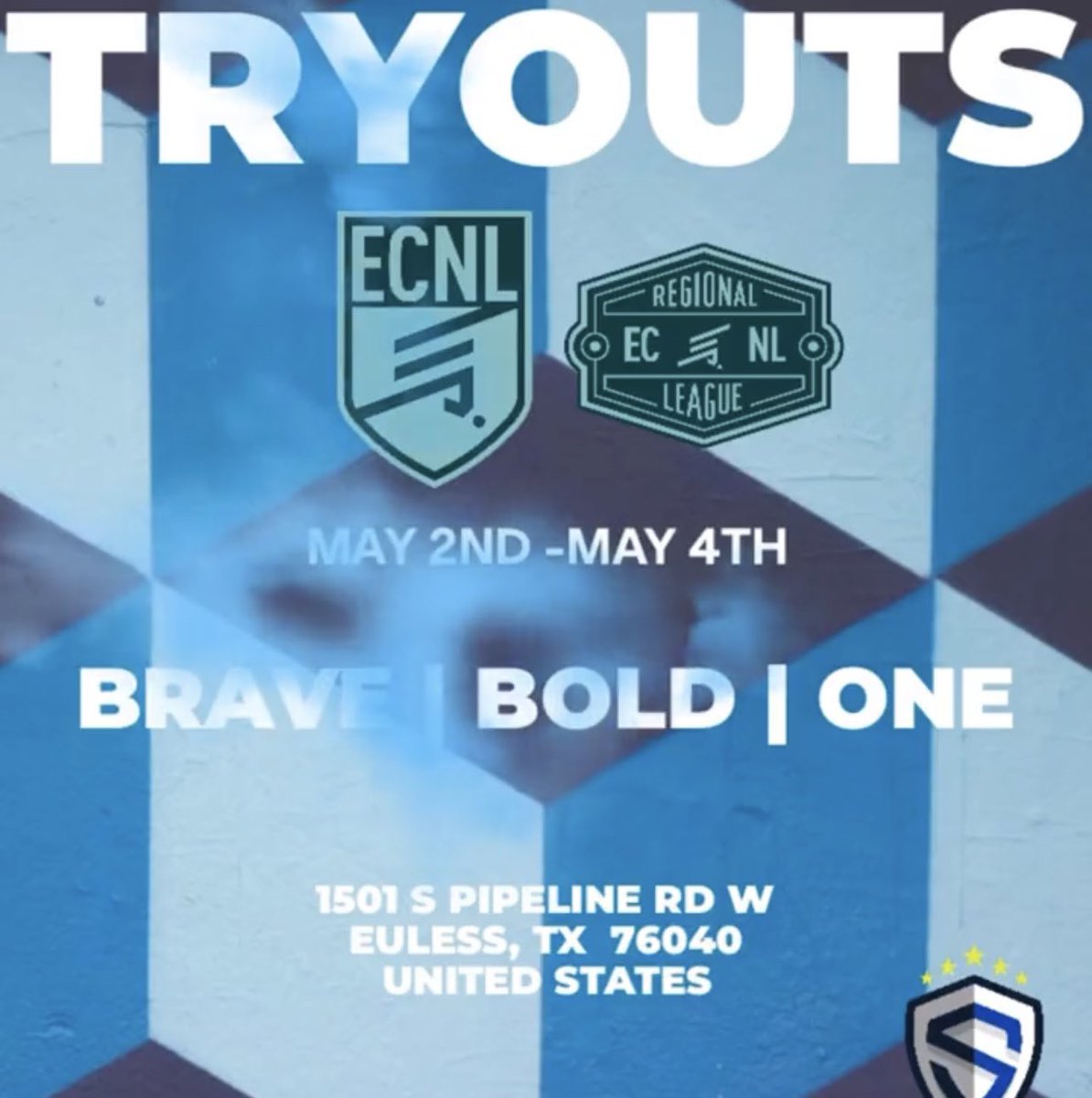 🚨TRYOUTS🚨

🟦 ECNL / ECNL-RL ROYAL 

2005 / 2004  8:30PM- 9:45PM

MAY 2ND - MAY 4TH

Texas Star 
1501 S Pipeline Rd W
Euless, TX  76040
United States

Non Sting players wear white shirt/black shorts.

Register below 👇🏻

form.jotform.com/221075191585154
