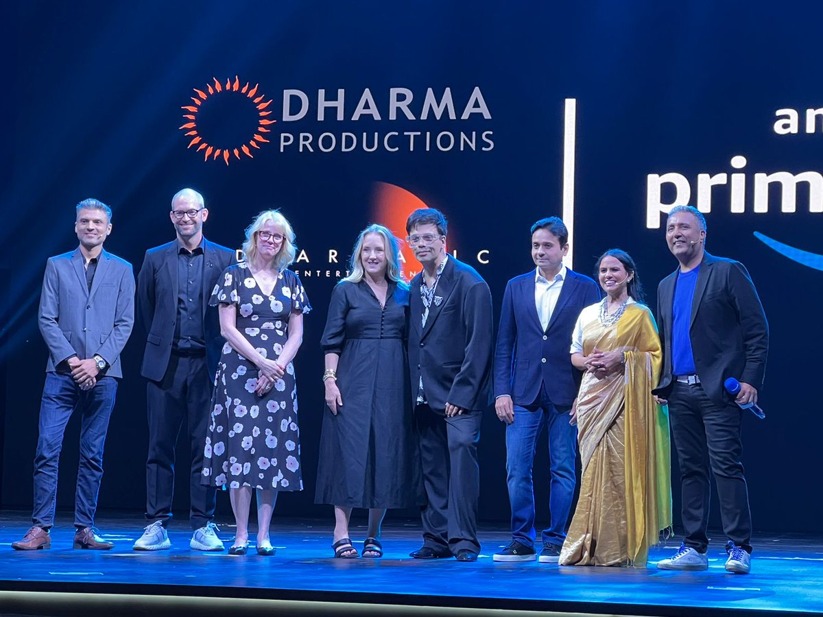 .@PrimeVideoIN strenghtens its partnership with KJO's #Dharmatic for 5 Originals, including the movie #AeWatanMereWatan ft. @saraalikhan and two shows including #CallMeBae & #IndiaLovePRoject
 @raogajraj @ritwikbhowmikk @BarkhaSingh0308 @ninadkamat_ @MalharThakar @srishtitw