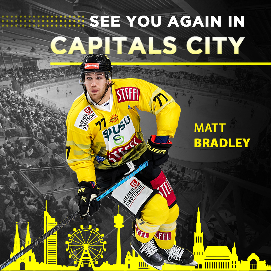 viennacapitals's tweet photo. Auch nächste Saison in der Hauptstadt! 💯💛🖤

9⃣6⃣ Niki Hartl
7⃣7⃣ Matt Bradley
4⃣2⃣ Alex Wall
3⃣7⃣ Christof Kromp

🗞 |  https://t.co/vZihbaMGB3

#VIC | #CapitalsCity https://t.co/DqVcNnrjEP