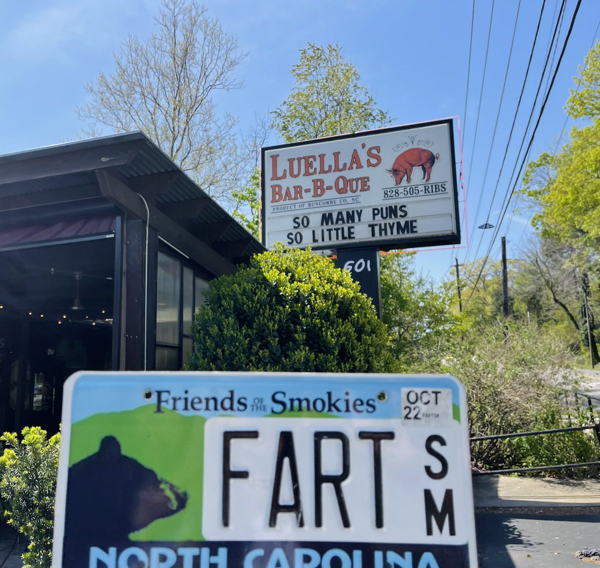 Friends of Asheville Recreational Club F.A.R.T. (@fart_avl) on Twitter photo Agreed <a href="/LuellasBBQ/">Luella's Bar-B-Que</a>!! And it would be a gas to eat bbq for every meal but that would be a real pants ripper so I’ll give you a toot when I drive by. Agreed <a href="/LuellasBBQ/">Luella's Bar-B-Que</a>!! And it would be a gas to eat bbq for every meal but that would be a real pants ripper so I’ll give you a toot when I drive by.
