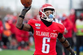 JonnieP_'s tweet photo. Blessed to receive an D1 offer from Delaware State University! @CoachCrump_PHS @RivalsPortal @fisher_ceejay @DelSt_Football @Milstead69 https://t.co/8gte1shNwD