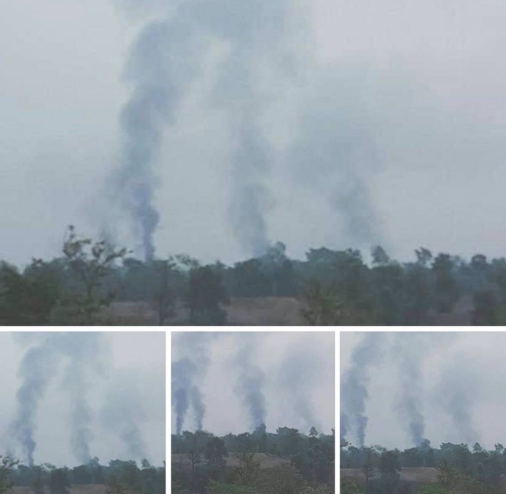 ryley_312's tweet photo. Junta troops raided Thitnyinyaung village, Pauk tsp, yesterday and burnt down the residential properties. Local residents had to flee in fear. #2022Apr28Coup #LegalizationOfNUG #WhatsHappeningInMyanmar https://t.co/ve5E2ZGTIa