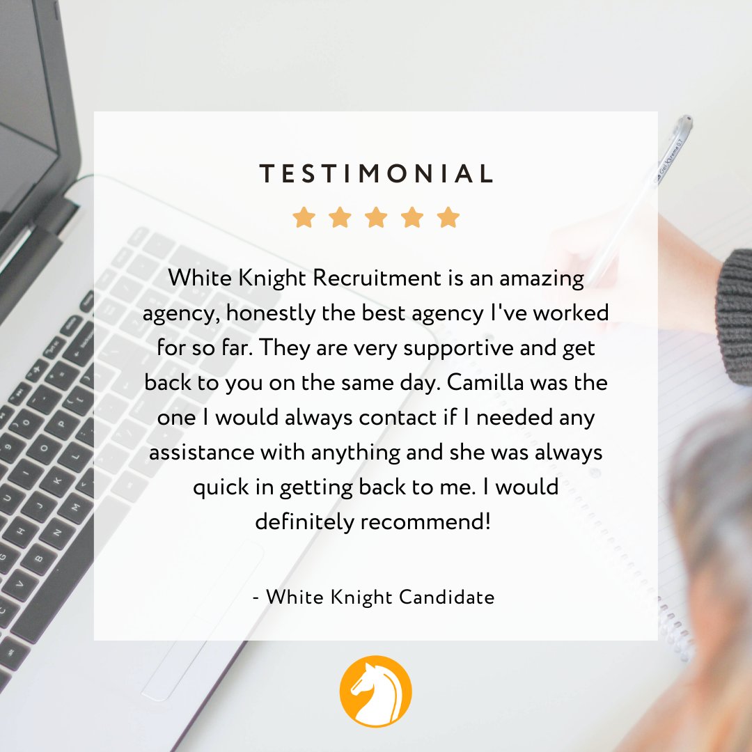 Congratulations to our Recruitment Consultant, Camilla Perrella on receiving some fantastic candidate feedback! 

We really appreciate reviews like this and love to hear back from our candidates! 

#testimonial #CandidateFeedback #recruitment #feedback #candidate