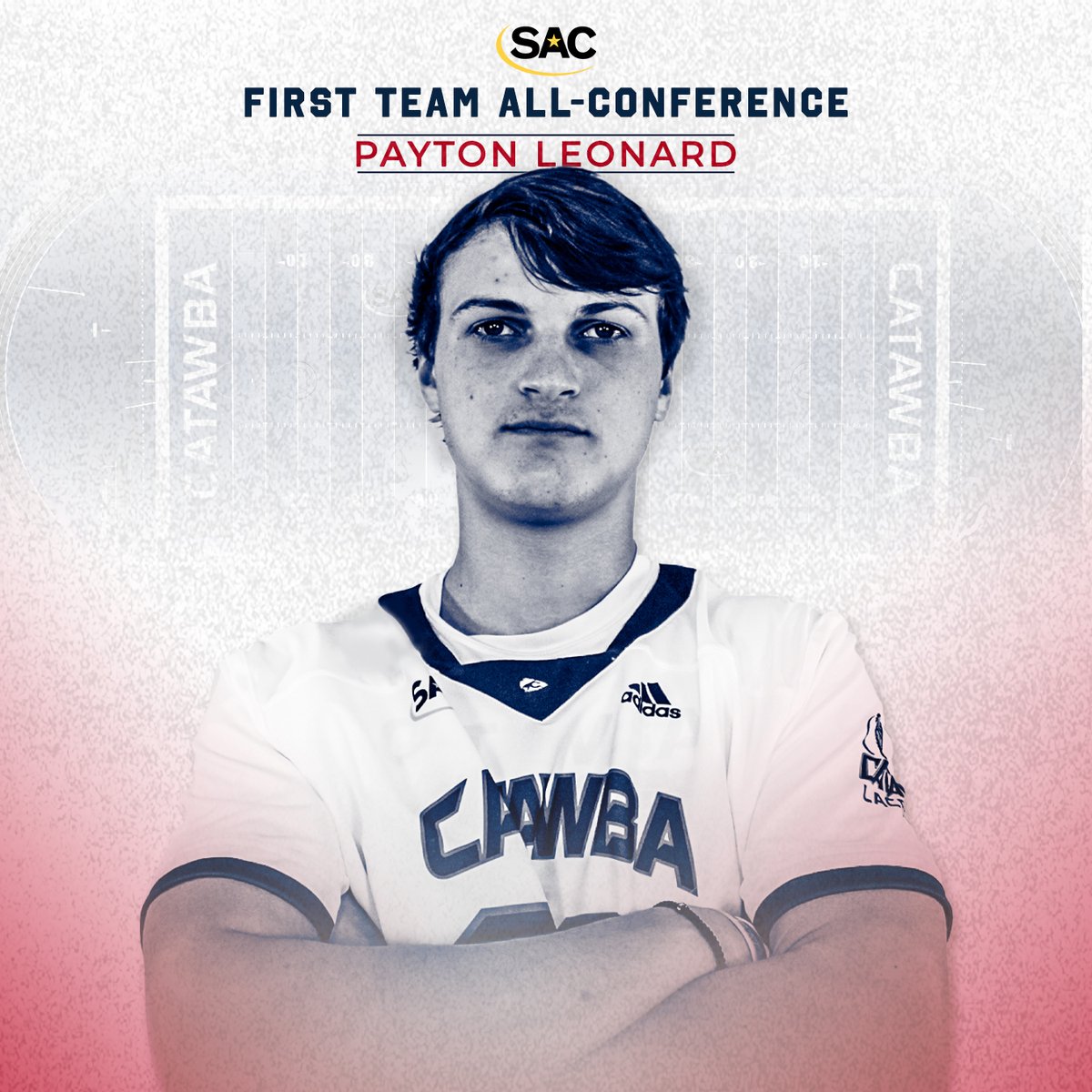 Catawba College Athletics (@catawbaindians) on Twitter photo For the 𝙏𝙃𝙄𝙍𝘿 time in his career...
<a href="/pleo_33/">Payton Leonard</a> is selected to the <a href="/SAC_Athletics/">South Atlantic Conference</a> All-Conference list!
Leonard led the team in both ground balls with 5️⃣8️⃣ and caused turnovers with 2️⃣3️⃣ on the year
📖: bit.ly/3vp0eXj For the 𝙏𝙃𝙄𝙍𝘿 time in his career...
<a href="/pleo_33/">Payton Leonard</a> is selected to the <a href="/SAC_Athletics/">South Atlantic Conference</a> All-Conference list!
Leonard led the team in both ground balls with 5️⃣8️⃣ and caused turnovers with 2️⃣3️⃣ on the year
📖: bit.ly/3vp0eXj