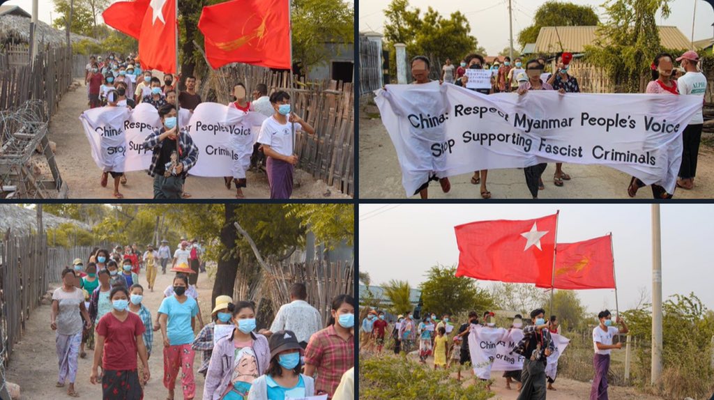 ryley_312's tweet photo. Residents, teachers and parents from Letpadaung Taung village, Salingyi, rallied today in voicing out their oppositions to Illegitimate Military ruling.   #2022Apr28Coup #LegalizationOfNUG #WhatsHappeningInMyanmar https://t.co/HoChCJmdNl