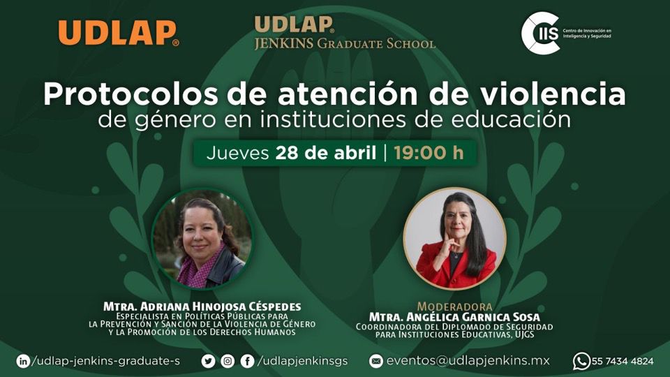ange_garnica's tweet photo. ¡Lindo día! ☕️
Les esperamos el día de hoy 28 de abril a las 19:00 hrs. para nuestro encuentro en el webinar “Protocolos de atención de violencia de género en instituciones educativas” convocado desde #UDLAPJenkins para transversalizar con Adriana Hinojosa Céspedes. https://t.co/LY65tciy7o