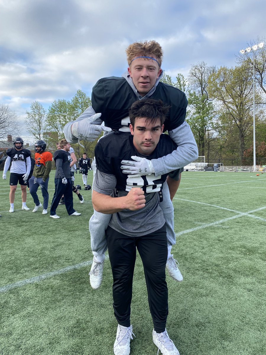 JHU_Football's tweet photo. Great last practice of Spring. Sprint and Carry Champions @PjPenders and @officialcpeters. Spring Kings and BBQ on Sunday. #PrideandPoise https://t.co/S3PtUSTia9