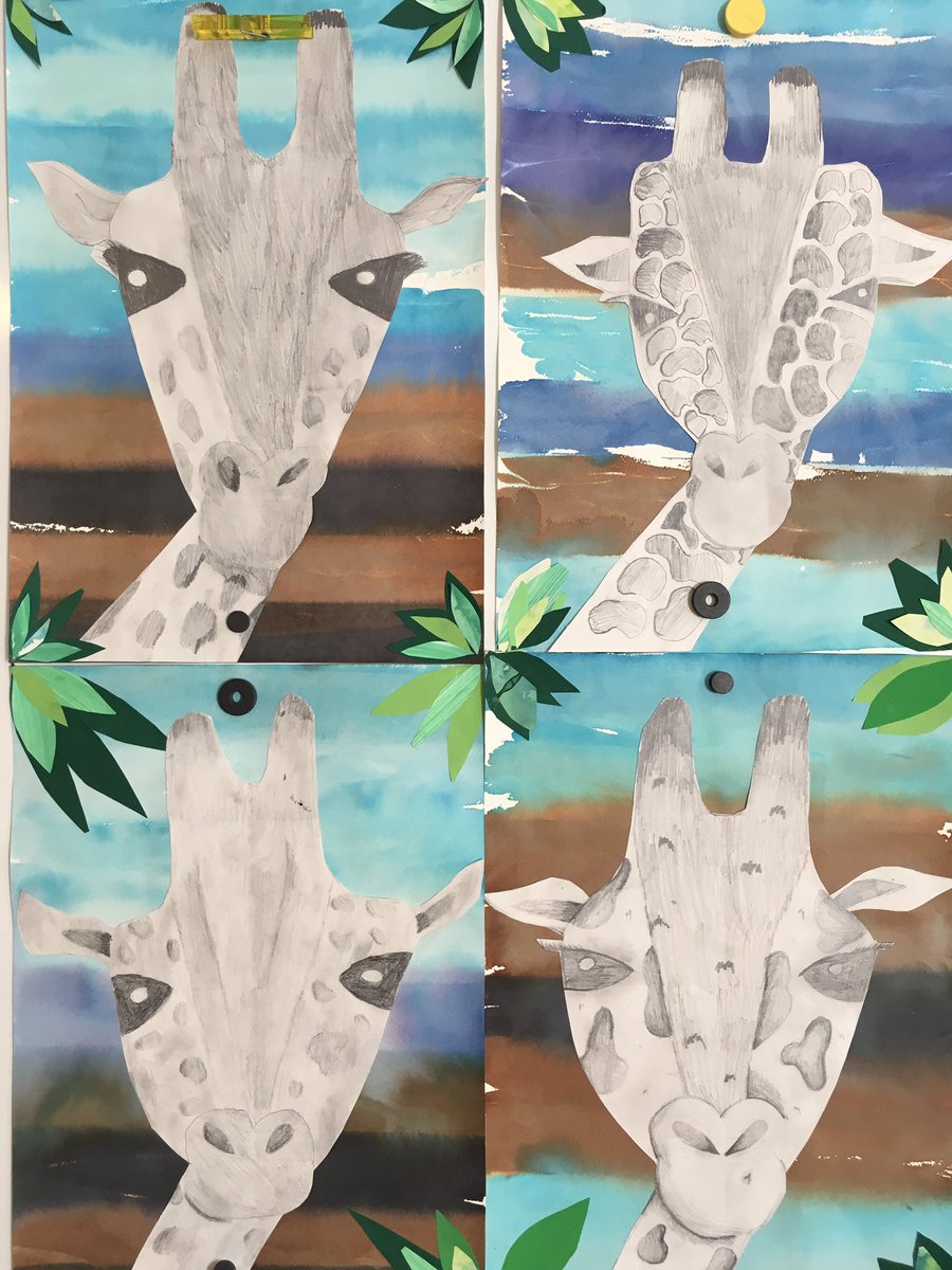 NotreDame_ART's tweet photo. #Prep #Year4 Amazing giraffes Year 4 ✏️🦒🦒🦒 https://t.co/R39qCZA4q7
