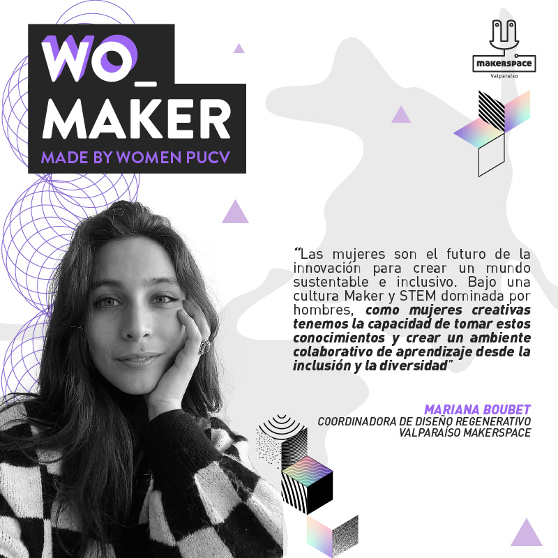 MakerspacePUCV's tweet photo. #Womaker | En Valparaíso Makerspace las mujeres son muy relevantes y no sólo las conmemoramos en marzo, sino es una política transversal ✊🏻. Es por eso que queremos darle la bienvenida oficial a Mariana Boubet Neumann, Coordinadora de #Diseño #Regenerativo de nuestro espacio 🎨 https://t.co/qGI5XR0Wtz