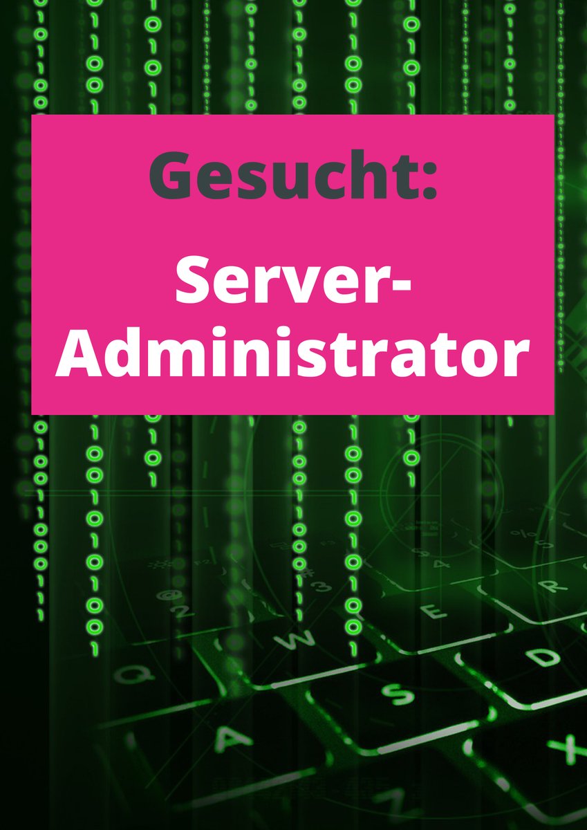 webcom2000's tweet image. Wir Suchen einen Server-Administrator