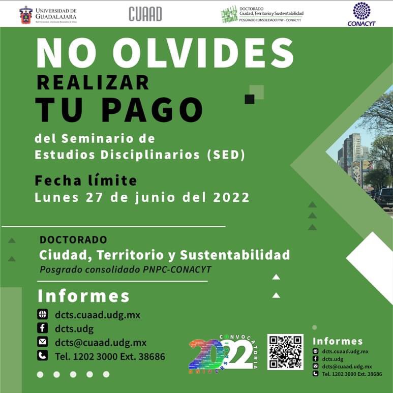 ¡Estimados aspirantes!
Les recordamos que la fecha límite de pago para el Curso Propedéutico es el 27 de junio.