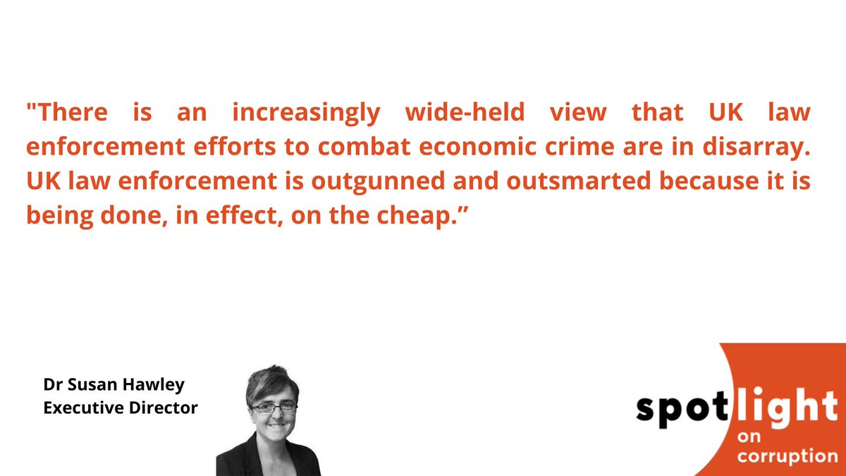 EndCorruptionUK's tweet photo. @susanpjhawley's address focussed on why economic crime enforcement in the UK isn't working. 2/6 https://t.co/nh3lAEbpaY