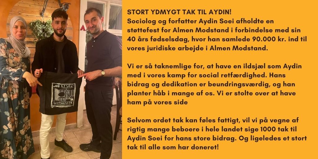 90.000 tak til Aydin Soei!
#dkpol