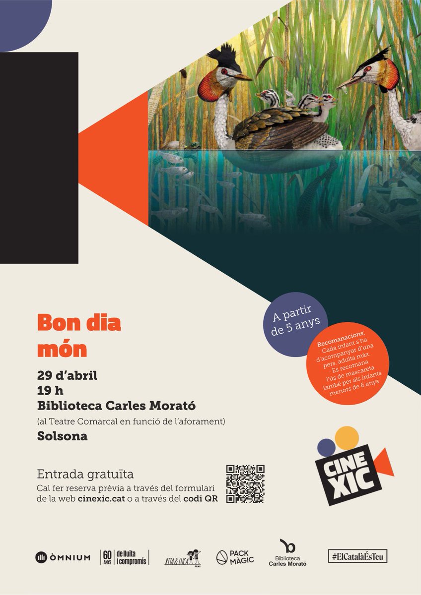 📢 Recordeu que demà a la tarda tenim sessió de contes, a càrrec d'alumnes de l'<a href="/INS_FRibalta/">INS Francesc Ribalta (Solsona)</a> 📚 i, més tard, sessió de #cinexic 🎬
Us hi esperem!

#Solsona #Solsonès #bibliotequescat #bibliotequesLleida #quèfemalesbiblios