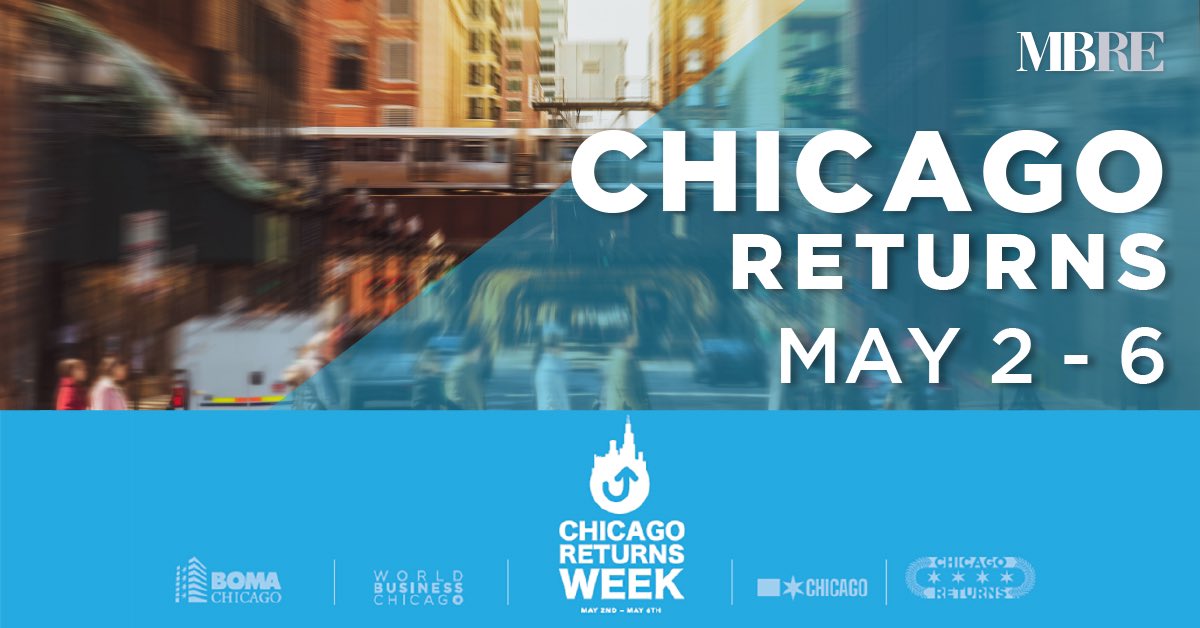 OneLaSalleChi's tweet photo. May 2 - 6, One N. LaSalle is proud to join Chicago Returns and @BOMAChicago in celebrating #ChicagoReturnsWeek. With downtown foot traffic on the rise, we are excited to say goodbye to virtual meetings and hello to the Loop! https://t.co/g4jSJIjC2S https://t.co/Zd04oMXO9i