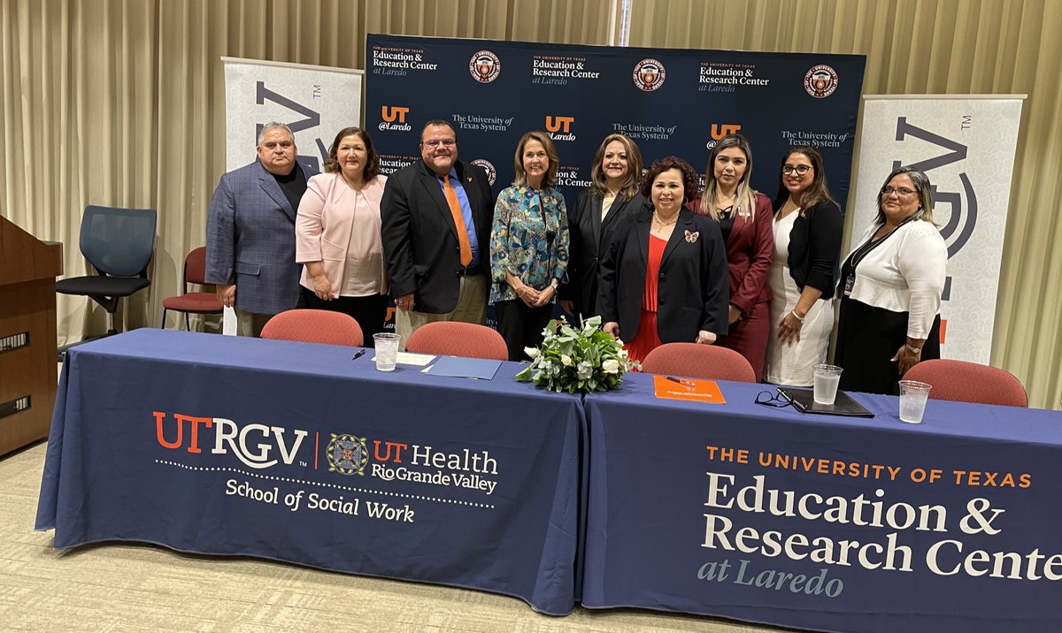 PatrickG_UTRGV's tweet photo. Celebrating the expansion of the UTRGV School of Social Work at the UT Education and Research Center in Laredo.

UTRGV is excited to provide more academic programs for the center in the near future. #UTRGV #TheFutureOfTexas 
@UTRGV @UTCenterLaredo @UTRGVLCCSW https://t.co/RVBBRoaroH