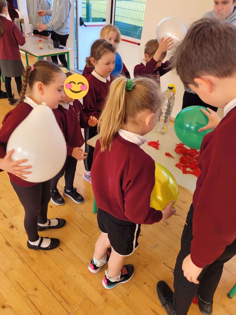 MsJoycesClass's tweet photo. Thanks so much to @MsMurrayKinvara 's 6th class for a wonderful science exhibition yesterday @kinvarans 
Junior Infants really enjoyed all of the amazing experiments 👨‍🔬👩‍🔬👏 https://t.co/SM6aikgwQi