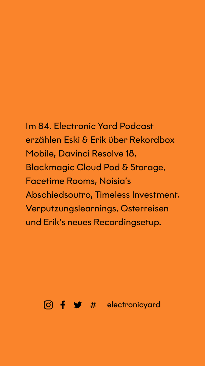 ElectronicYard's tweet photo. #EY84: #Timeless, #Cloud &amp; #Mörtel 

#EYPodcast #ElectronicYard #Dresden
#DresdenNeustadt #DresdenPodcast
#Podcast #Podcasts #podcastlife

#YouTube: https://t.co/YSoIn69qSd
#Spotify: https://t.co/lOQFJ0wKlQ
#Anchor: https://t.co/INunfPFHy2 https://t.co/4PPnlfLYJU