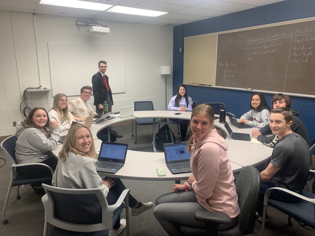 Principle advisory field day committee leaders conducting a steering meeting for field day on May 19th.