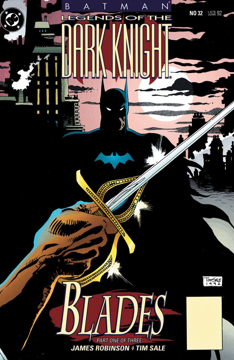 thatgabe's tweet photo. @Brian_Cronin Legends of the Dark Knight 32-34, "Blades." James Robinson &amp; Tim Sale. Not the most complex murder mystery, but one I've gone back to re-read dozens of times over the years. A great example of Batman as a detective. https://t.co/24iVBq5nd4
