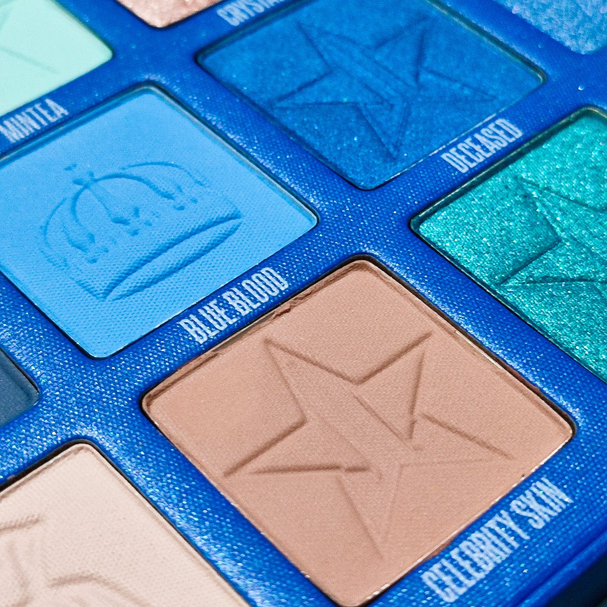 "Blue Job" is a great shade name to include in this palette. Just sayin 💦 <a href="/JeffreeStar/">Jeffree Star</a>
