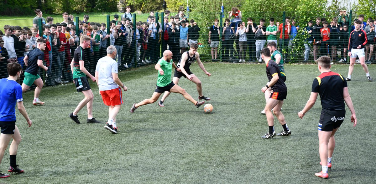 ArdscoilRisLimk's tweet photo. The 6th Years Vs Staff Soccer Match was fully committed Le Cheile Day 4 #mindingyourself https://t.co/v6iYj0VDLD
