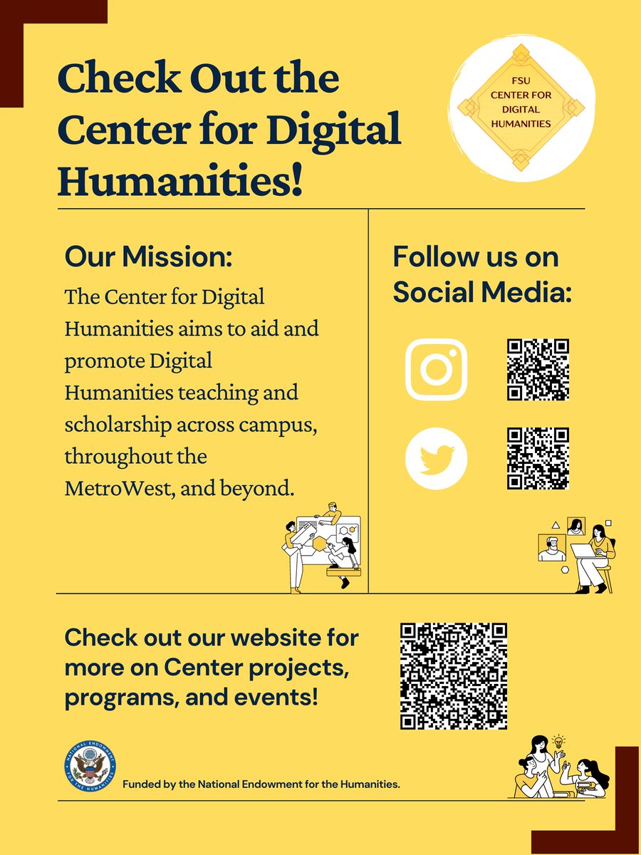 DHCenter_fsu's tweet image. @FraminghamU is celebrating #DayofDH2022 and #DiversityinDH by announcing the launch of our Center for Digital Humanities and a three-year series of programs at the intersection of DH and race, both supported by @NEHgov!