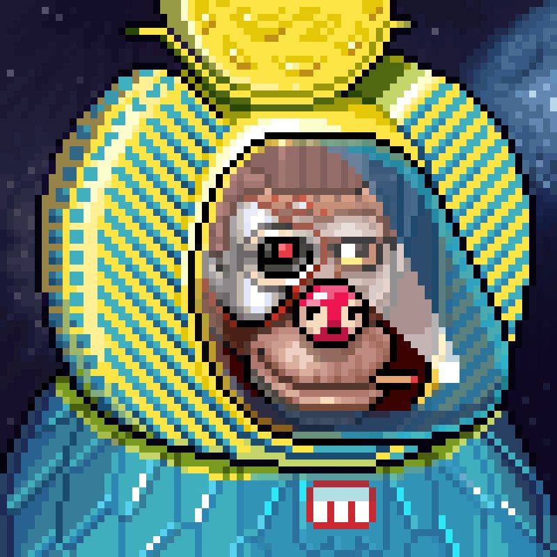 Meepypeep's tweet photo. Greatful for @MegapontNFT . @Megapont was so thoughtful to ask personally what traits I wanted for my space suit. This one means a lot to me as it has a personal connection to my dad. Thank you Weasly and @mrkmcknz for making this community what it is.

No one else is doing this. https://t.co/vPNtedFy9x