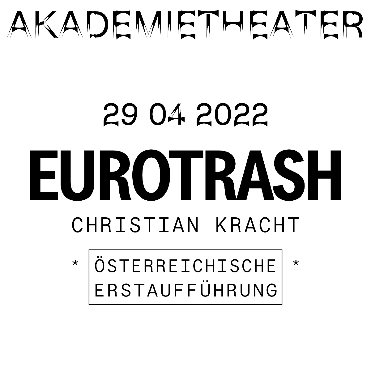 burgtheater's tweet photo. Die Mutter ist Millionärin, der Sohn pleite. Umgeben von leeren Wodkaflaschen lebt Christians Mutter in Zürich – und möchte eigentlich zu den Zebras nach Afrika... 🦓

Morgen ist die Premiere von Christian Krachts EUROTRASH🌟
➡️ https://t.co/knG4rHwG3N

📸  Susanne Hassler-Smith https://t.co/7aqni4miml
