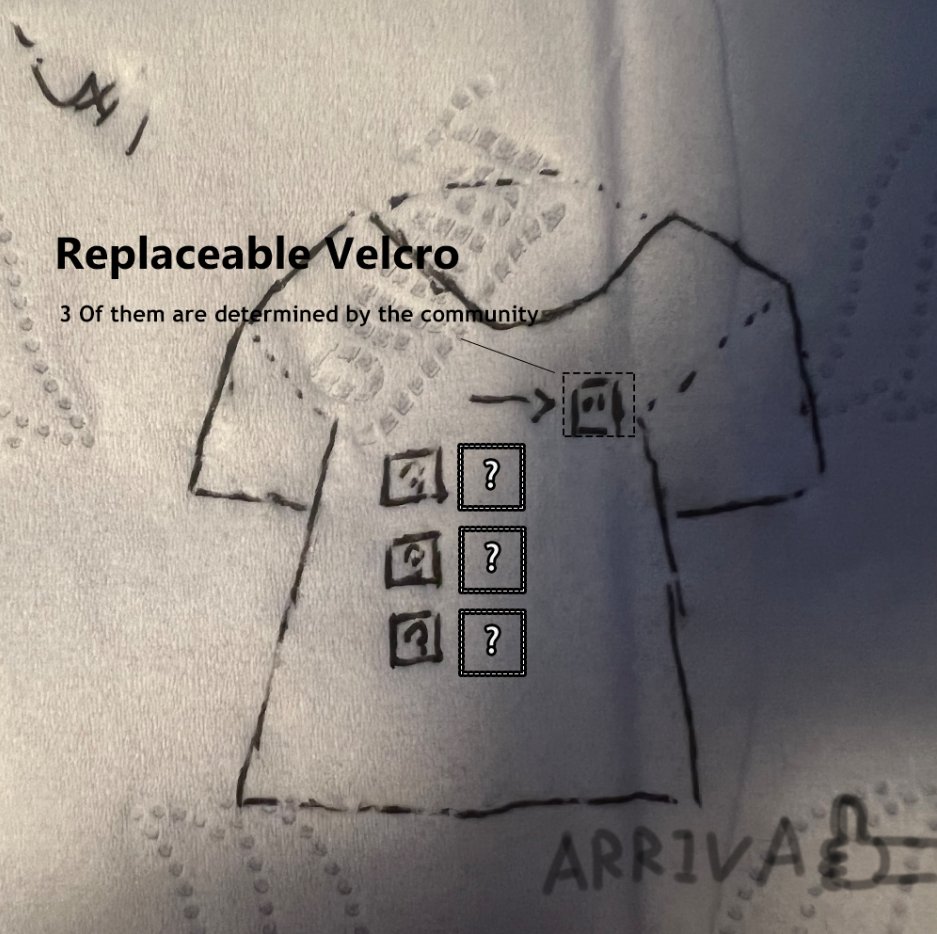 Top secret👻👻👻

Our T-shirt will have replaceable velcros. How cool is that?!

Now we need your brilliant ideas. What image do you want to put on the chest? Drop them below 👇

- Amazing hand drawing by <a href="/superarriva/">ARRIVA.MID🦇🔊</a>