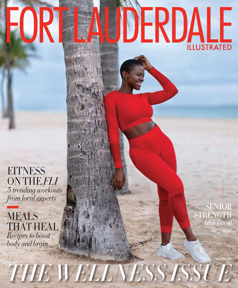 In the May/June Wellness issue, we share our picks for five fitness routines to get moving, like cover star Saje Nicole's "The BluPrnt" wellness program. Cover: Steven Martine; Hair/makeup: Deborah Koepper; Story: Alyssa Morlacci.