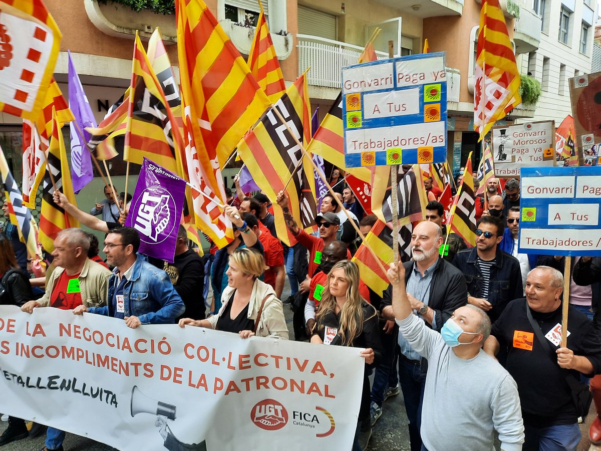 🔴 METAL DE BARCELONA EN LUCHA
Delegad@s de UGT FICA Baix Ll. nos hemos desplazado hoy a Sabadell para participar en las movilizaciones convocadas por UGT FICA Catalunya ante la delicada situación de bloqueo que vive el sector de Metal de Barcelona.
Exigiendo lo que es nuestro 💪